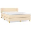 vidaXL kontinentalseng med madras 140x190 cm stof cremefarvet