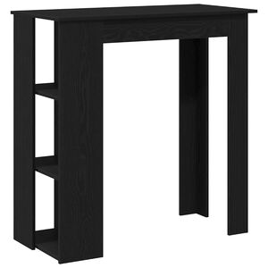 vidaXL Barbord 102 x 50 x 103,5 cm Konstrueret tr&aelig; Sort eg