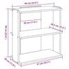 vidaXL bogreol 60x30x60 cm 3 hylder konstrueret tr&aelig; sonoma-eg