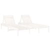 vidaXL liggestole 2 stk. 199,5x60x74 cm massivt fyrretr&aelig; hvid