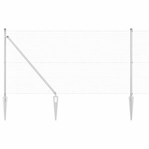 vidaXL Hegnsp&aelig;l S&oslash;lv 10 x 1 m (19 x 19 mm net) St&aring;l