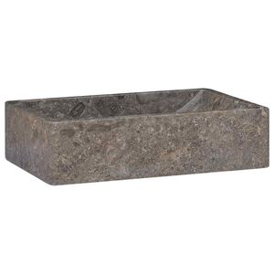 vidaXL h&aring;ndvask 45x30x12 cm marmor gr&aring; h&oslash;jglans