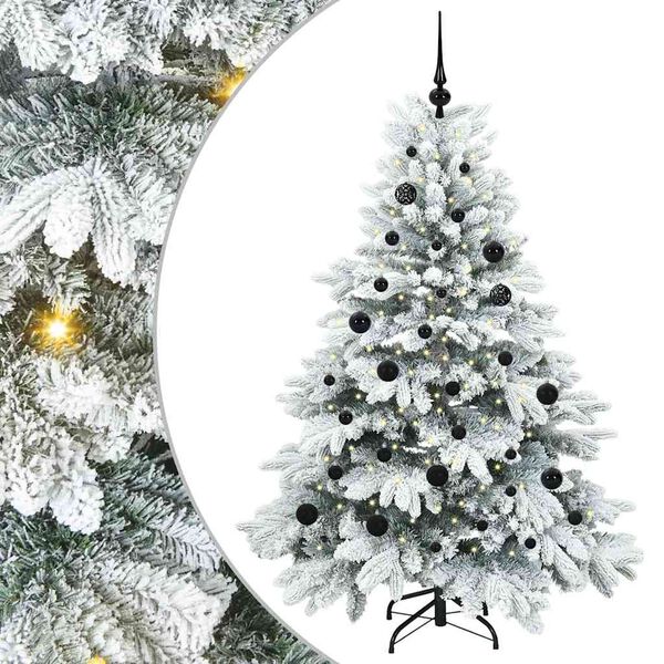 vidaXL Kunstigt juletr&aelig; med 150 LED'er Hvid 150 cm PE og PVC