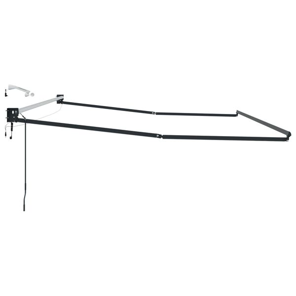 vidaXL Elektrisk Utr&aelig;kkelig Markiseramme Antracit 4 &times; 3 m Aluminium