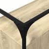 vidaXL sk&aelig;nk med glastop 98x35x81 cm konstrueret tr&aelig; sonoma-eg