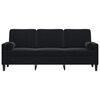 vidaXL 3-personers sofa med pyntepuder 180 cm velour sort