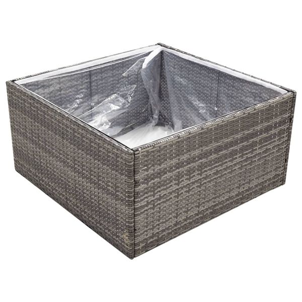 vidaXL plantekasse 80x80x40 cm polyrattan gr&aring;