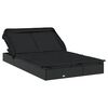 vidaXL 2-personers solseng foldbart tag 213x118x97 cm polyrattan sort