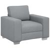 vidaXL Sofa 3 pcs Lysegr&aring; 219 x 80 x 82 cm Linned-blandet stof