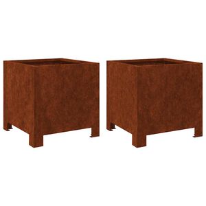 vidaXL Havekrukker 2 stk. 30x30x30 cm i vejrbestandigt st&aring;l