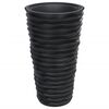 vidaXL plantekrukke 8/22 l udtagelig indsats PP rillet design antracit
