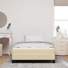 vidaXL Box spring seng med madras Creme 120 x 190 cm Stof