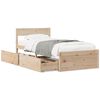 vidaXL sengeramme uden madras 75x190 cm massivt fyrretr&aelig;