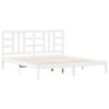 vidaXL sengestel 180x200 cm Super King massivt fyrretr&aelig; hvid