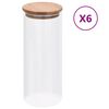 vidaXL opbevaringsglas med bambusl&aring;g 6 stk. 1000 ml