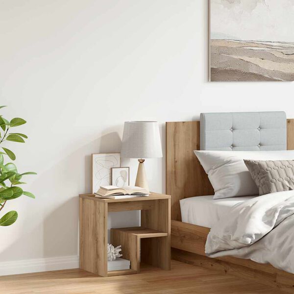 vidaXL sengebord 40x30x40 cm konstrueret tr&aelig; kunsteg