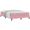 vidaXL Box spring seng med madras Lyser&oslash;d 140 x 210 cm Stof