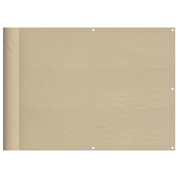 vidaXL altanafsk&aelig;rmning 75x1000 cm 100 % polyester beige