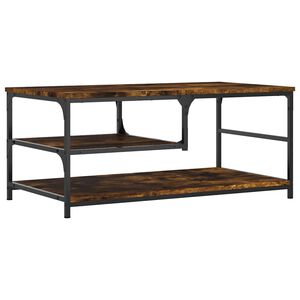vidaXL sofabord 90x49x40 cm konstrueret tr&aelig; r&oslash;get egetr&aelig;sfarve