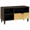 vidaXL TV-skab Sort og Guld 80 x 33 x 46 cm Konstrueret tr&aelig;