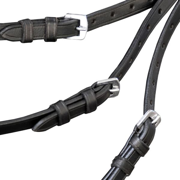 Flash hovedt&oslash;j med t&oslash;jler og bid L&aelig;der Sort Cob