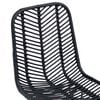 vidaXL Spisestuestol 2 pcs Sort 44.5 x 55 x 85 cm Rattan og Jern