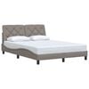 vidaXL Sengeramme uden madras Taupe 120x200 cm Stof
