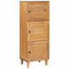 vidaXL Highboard Lysebrun 40 x 33 x 110 cm Massivt mangotr&aelig;