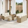 vidaXL Havesofa Sæt 9 pcs Beige polyrattan