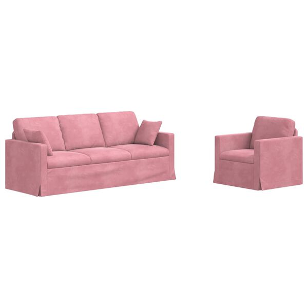 vidaXL Sofa 2 pcs Lyser&oslash;d 198 x 78 x 80 cm Fl&oslash;jl