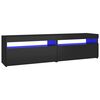 vidaXL tv-borde 2 stk. med LED-lys 75x35x40 cm sort