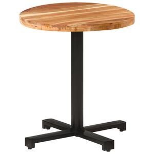 vidaXL bistrobord &Oslash;70x75 cm rundt massivt akacietr&aelig;