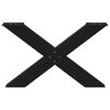 vidaXL sofabordsben X-formet 2 stk. sort 70 x (42-43) cm st&aring;l