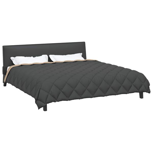 vidaXL Vinter dyne Antracit og Taupe 200 x 200 cm Mikrofiber