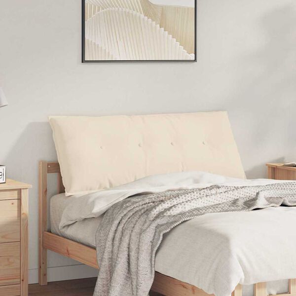 vidaXL Rygpude Beige 120 x 50 cm Mikrofiberstof