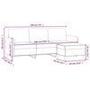 vidaXL 3-personers sofa med fodskammel 180 cm stof Cremefarvet