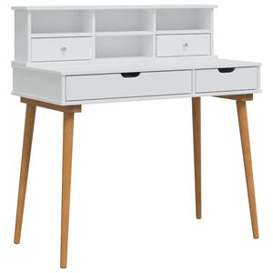 vidaXL Makeupbord S&aelig;t FAUSKE 2 stk. Hvid 100 x 50 x 103,5 cm