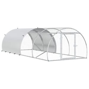 vidaXL Kyllingehus S&oslash;lv 400 x 150 x 100 cm Galvaniseret st&aring;l