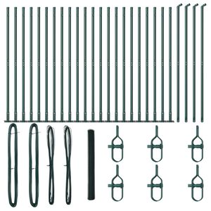 vidaXL Hegnsp&aelig;l Gr&oslash;n 50 x 1,5 m (13 mm net) St&aring;l og PVC