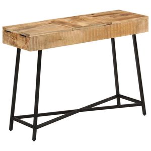 vidaXL konsolbord 105x35x75 cm massivt ru mangotr&aelig; og jern