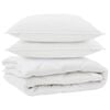 vidaXL Års tid dyne med pude 3 pcs Hvid Microfiber