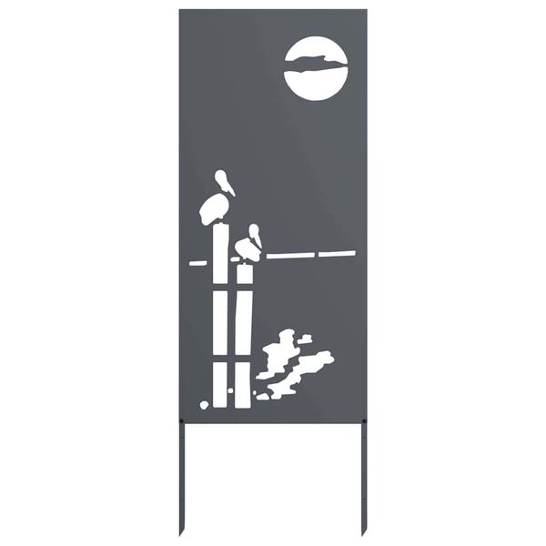 vidaXL Have privatliv skærm Antracit 50 x 140 cm Koldvalset stål