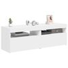 vidaXL tv-borde med LED-lys 2 stk. 60x35x40 cm hvid