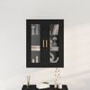 vidaXL Vægskab Vægmonteret Sort eg 69,5 x 34 x 90 cm Konstrueret træ