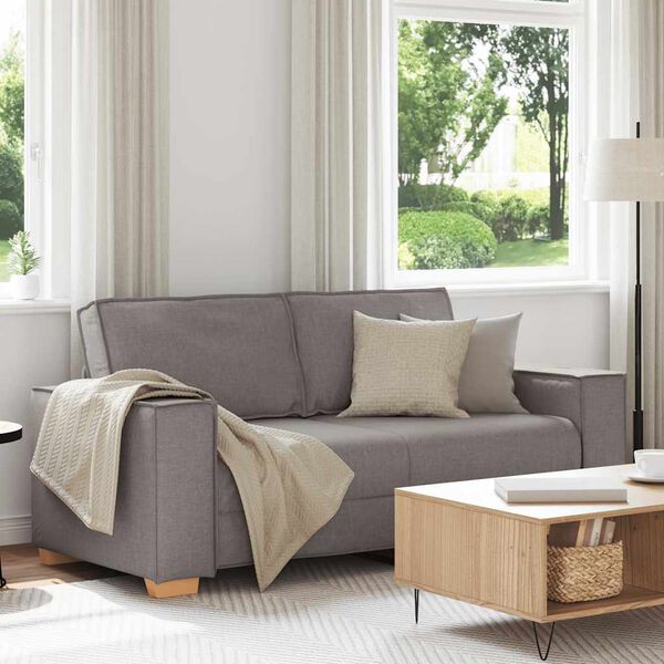 vidaXL 2-personers sofa taupe 140 cm stof