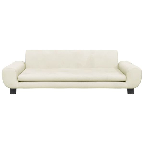 vidaXL sofa til børn 100x54x33 cm velour cremefarvet