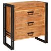 vidaXL Sideboard med skuffe Brun 66 x 33 x 70 cm Massivt Akacietr&aelig;