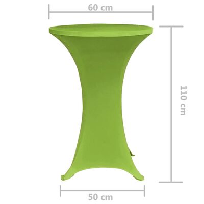 vidaXL bordovertræk i stretch 2 stk. 60 cm grøn
