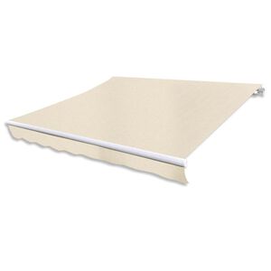 vidaXL foldemarkise motoriseret 400 cm cremefarvet