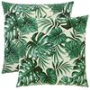 vidaXL Pudebetr&aelig;k 2 pcs HEERLEN Bladm&oslash;nster 80 x 80 cm Polyester